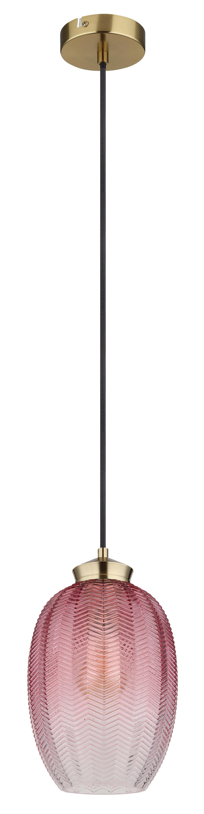 ZÁVĚSNÉ SVÍTIDLO, 18/120 cm  - černá/ostružinová, Basics, kov/textil (18/120cm) - Globo