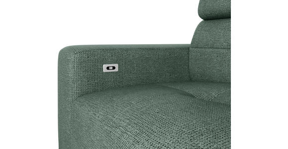 ECKSOFA Waldgrün Chenille  - Waldgrün/Schwarz, KONVENTIONELL, Textil/Metall (264/178cm) - Hom`in