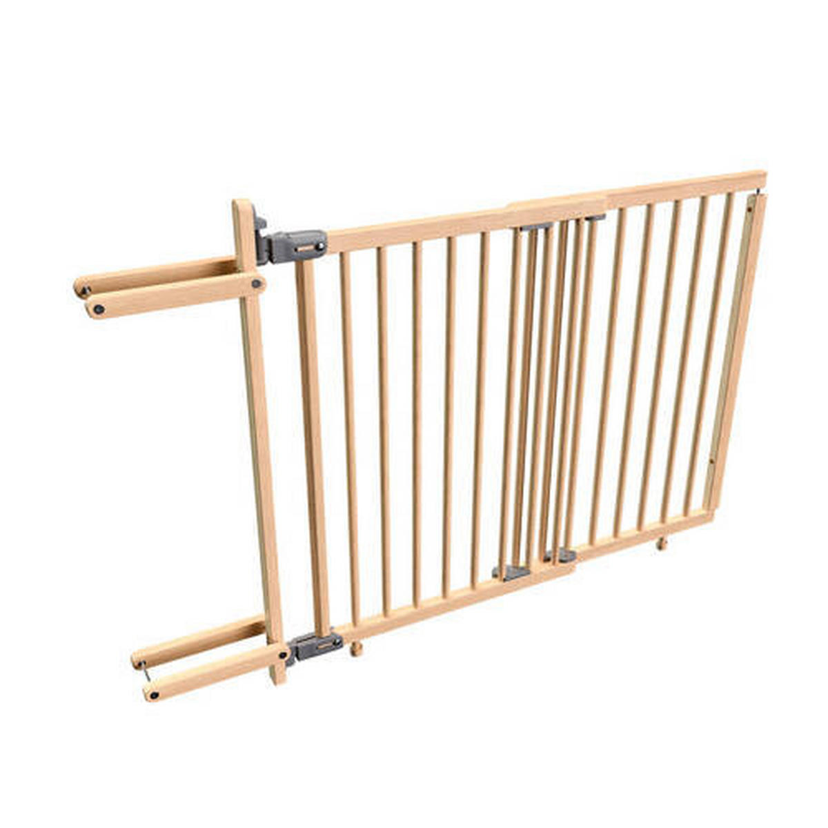 TREPPENSCHUTZGITTER Schrauben 114/80,5 cm  - Naturfarben, Basics, Holz (114/80,5cm) - Baby Dan