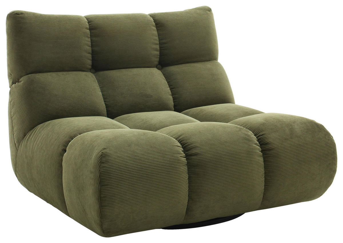 SESSEL in Feincord Waldgrün  - Waldgrün/Schwarz, Design, Kunststoff/Textil (112/85/108cm) - Pure Home Lifestyle