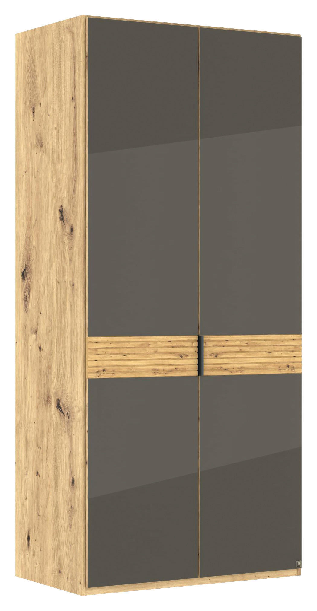 Musterring Drehtürenschrank Braun, Eiche Bianco 100x216x58 cm