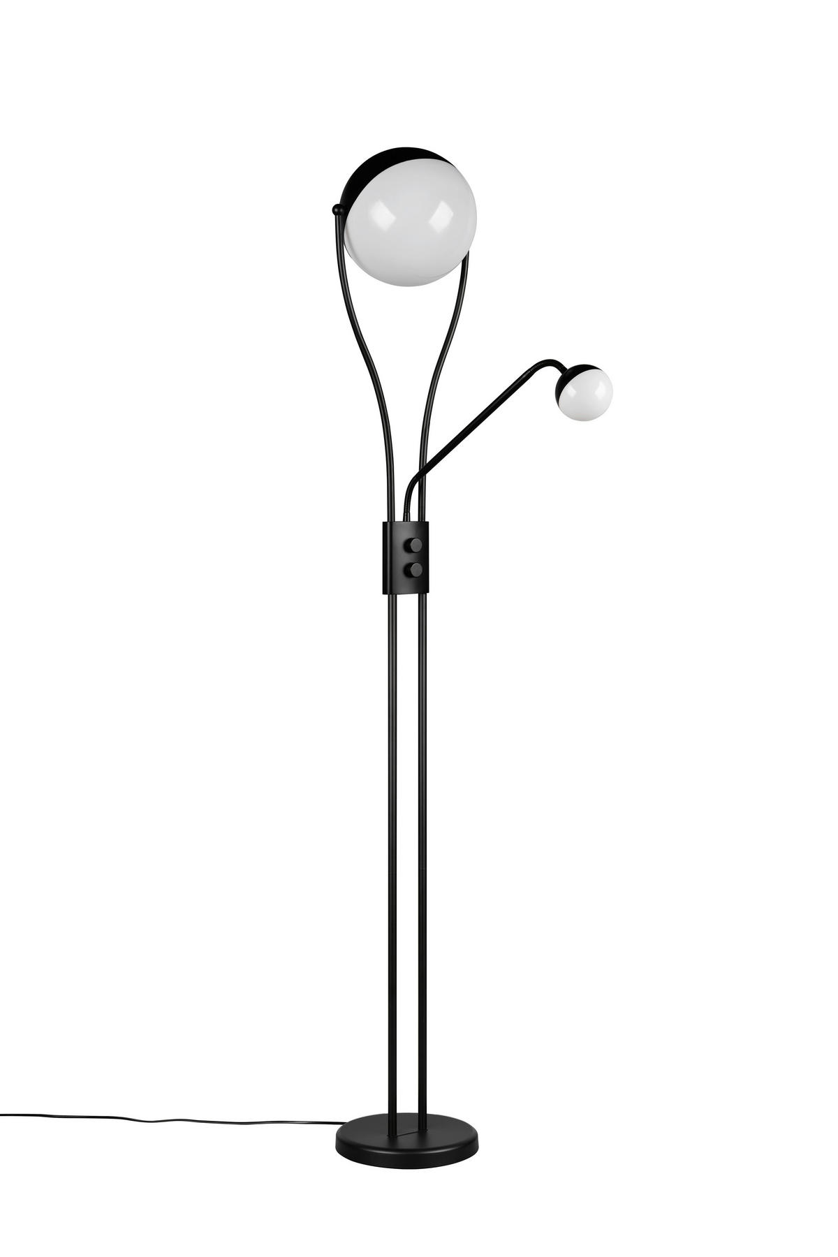 LED-STEHLEUCHTE 30/180 cm   - Schwarz/Weiß, Design, Kunststoff/Metall (30/180cm) - Trio Leuchten