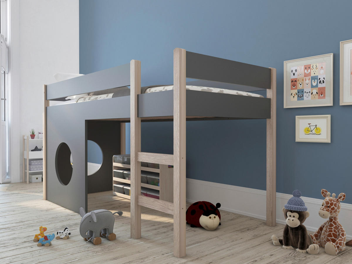 BETTSEITEN  in  - Grau, Design, Holzwerkstoff (90/90/2,5cm) - Livetastic