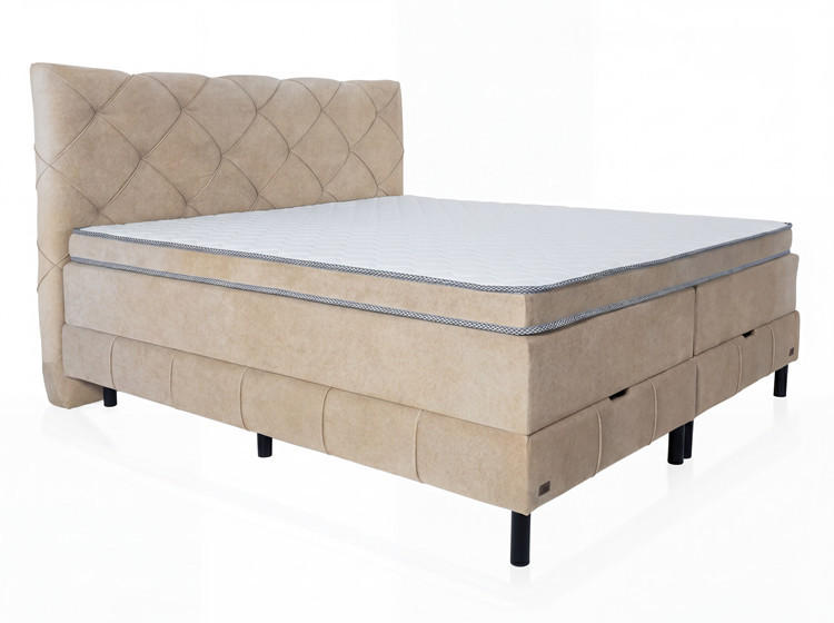 Pat Boxspring, 180/200 cm, bej - bej, Basics (180/200cm) - Voleo