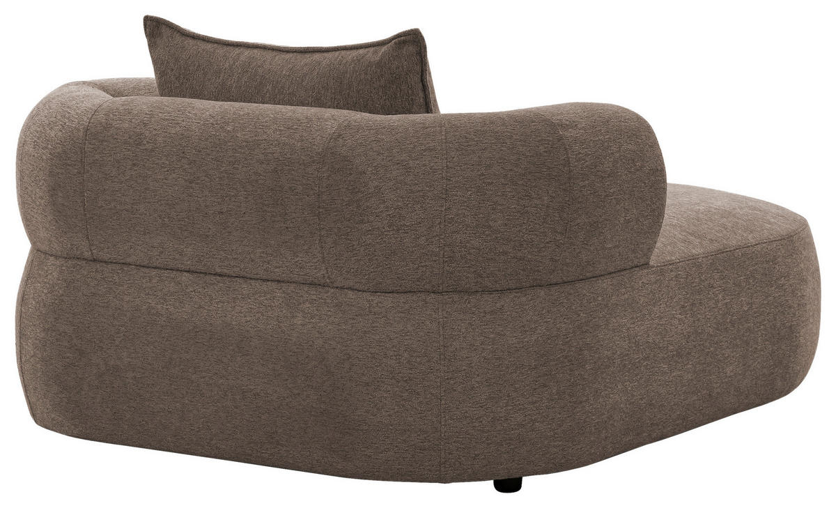 XXL-SESSEL Chenille Braun    - Schwarz/Braun, Design, Kunststoff/Textil (122/76/156cm) - Livetastic