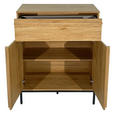 KOMMODE WABI  in 80/101/40 cm  - Eichefarben/Schwarz, Design, Holz/Holzwerkstoff (80/101/40cm) - Xora