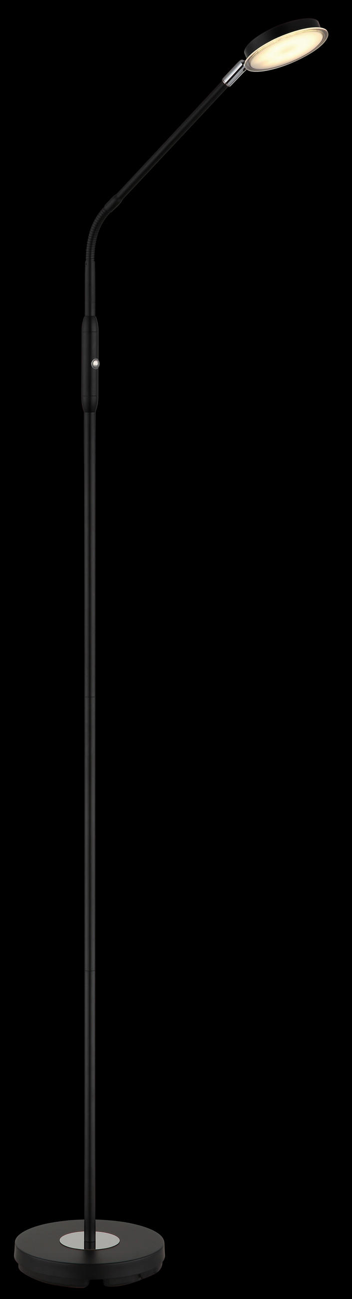 LED-STEHLEUCHTE 52/20/173 cm    - Klar/Schwarz, Design, Kunststoff/Metall (52/20/173cm) - Globo