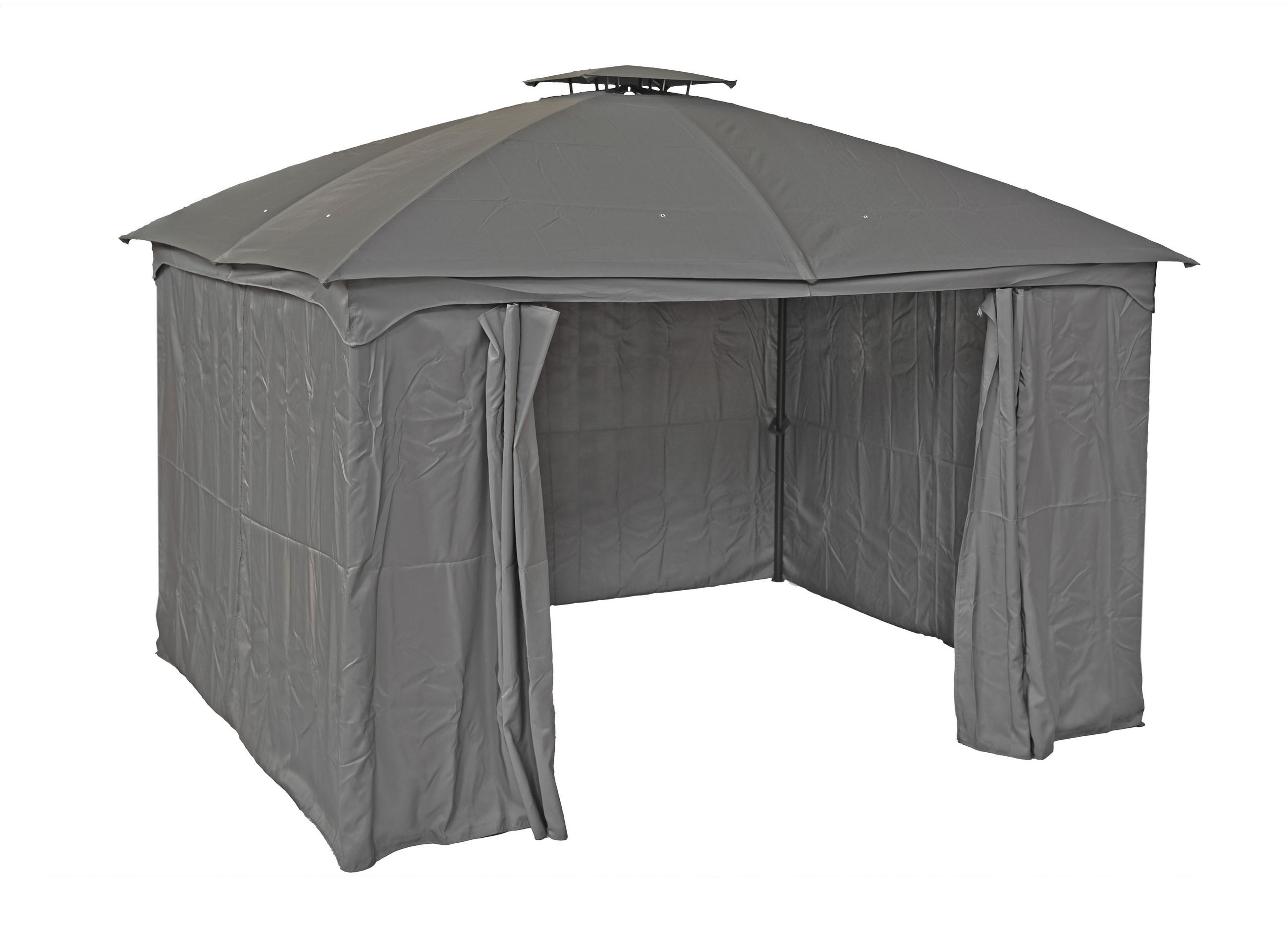 PAVILLON 360/270/300 cm Stahl  - Anthrazit/Schwarz, Basics, Kunststoff/Metall (360/270/300cm) - Gardenson