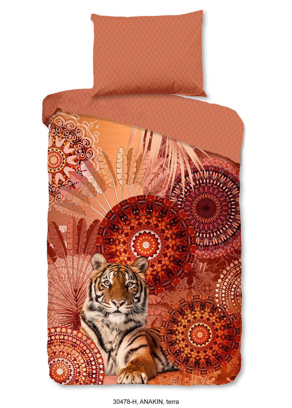 BETTWÄSCHE HIP Satin 140/200 cm  - Terracotta, LIFESTYLE, Textil (140/200cm)