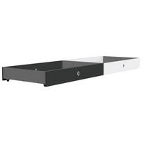 BETTKASTENSET  in Graphitfarben, Weiss  - Weiss/Graphitfarben, Konventionell, Holzwerkstoff (100/16/60cm) - Carryhome