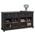 SIDEBOARD in 160/85/42 cm - Goldfarben/Schwarz, LIFESTYLE, Glas/Holz (160/85/42cm) - Ambia Home