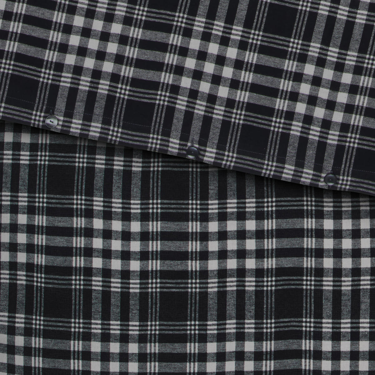 WENDEBETTWÄSCHE Ravi Biber 135/200 cm  - Schwarz, KONVENTIONELL, Textil (135/200cm) - Dieter Knoll