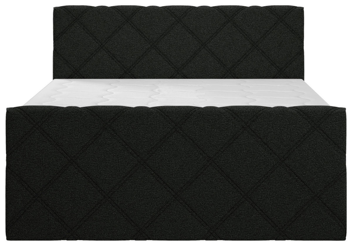 BOXSPRINGBETT 160/200 cm  in Schwarz  - Schwarz, KONVENTIONELL, Textil (160/200cm) - Esposa