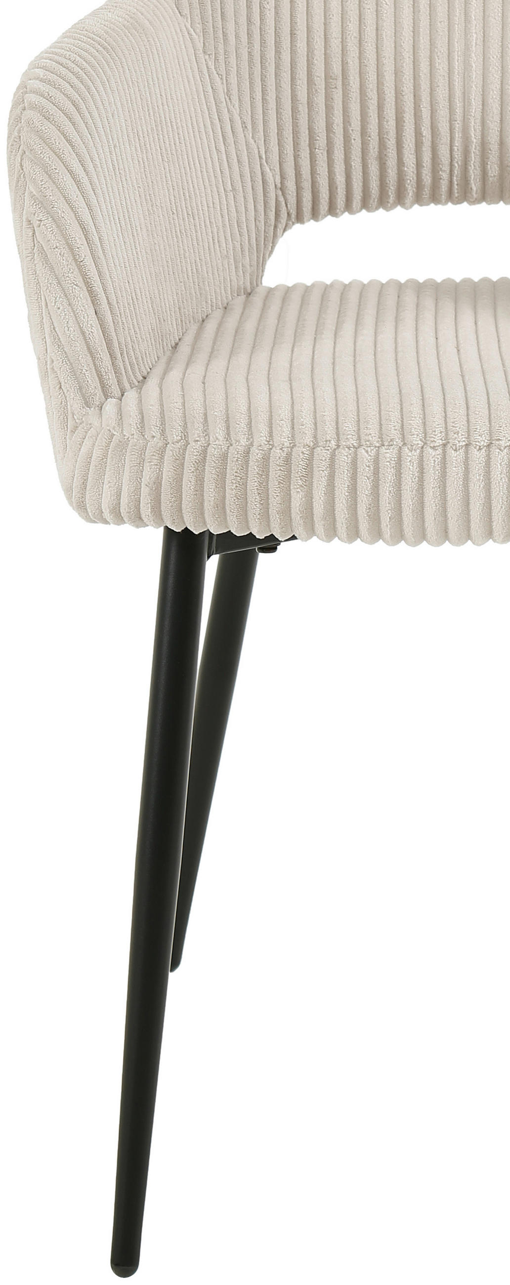 ARMLEHNSTUHL  in Eisen Cord  - Taupe/Schwarz, KONVENTIONELL, Holz/Textil (57/83.5/63cm) - MID.YOU