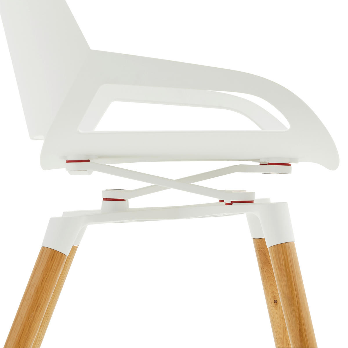 BESUCHERSTUHL Weiß  - Weiß/Naturfarben, Basics, Holz/Kunststoff (50/72/52cm) - Aeris