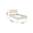 BETT 120/200 cm  in Champagner  - Champagner, Design, Holzwerkstoff/Textil (120/200cm) - Carryhome