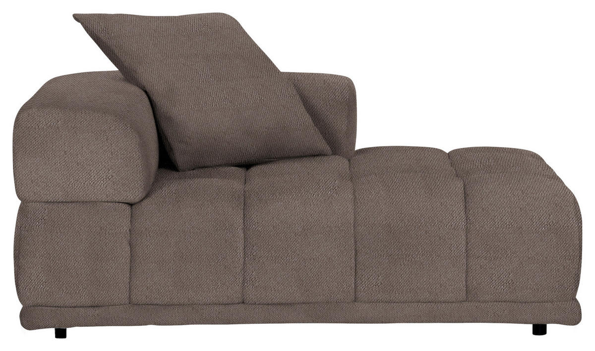 SOFAELEMENT in Plüsch Braun  - Schwarz/Braun, Konventionell, Kunststoff/Textil (125/66/155cm) - Carryhome