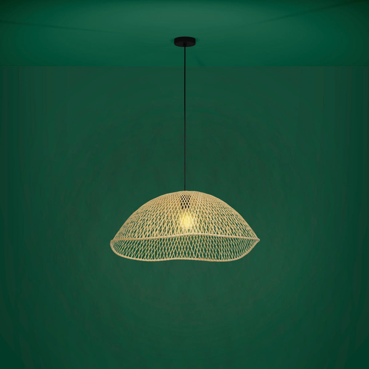 HÄNGELEUCHTE 72/150 cm    - Schwarz, Natur, Holz/Metall (72/150cm) - Eglo