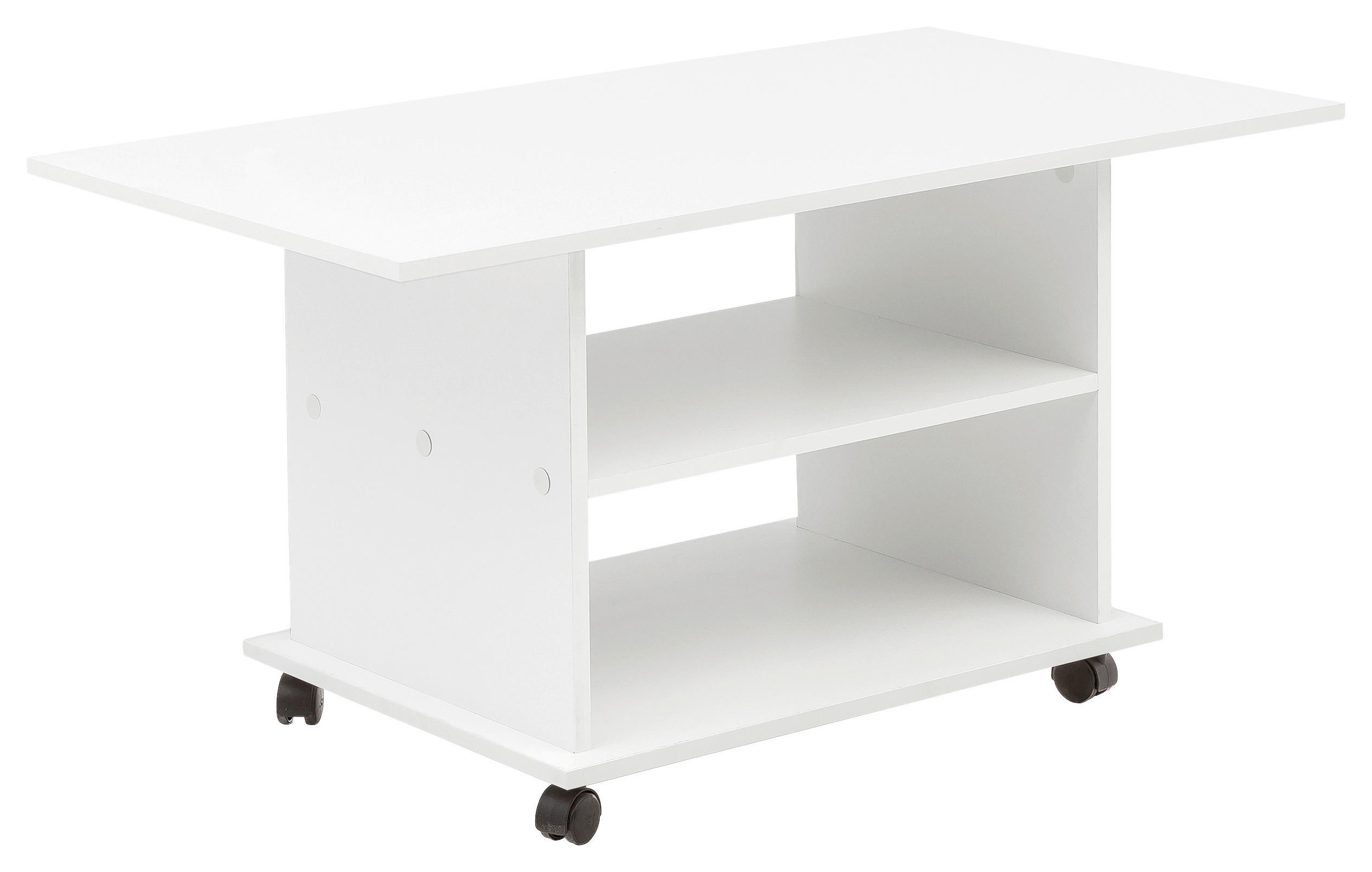 KONFERENČNÝ STOLÍK, biela, kompozitné drevo, 95/54,5/51 cm - biela, Modern, kompozitné drevo/plast (95/54,5/51cm) - MID.YOU