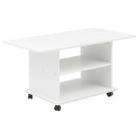 KONFERENČNÍ STOLEK, bílá, kompozitní dřevo, 95/54,5/51 cm - bílá, Moderní, kompozitní dřevo/plast (95/54,5/51cm) - MID.YOU