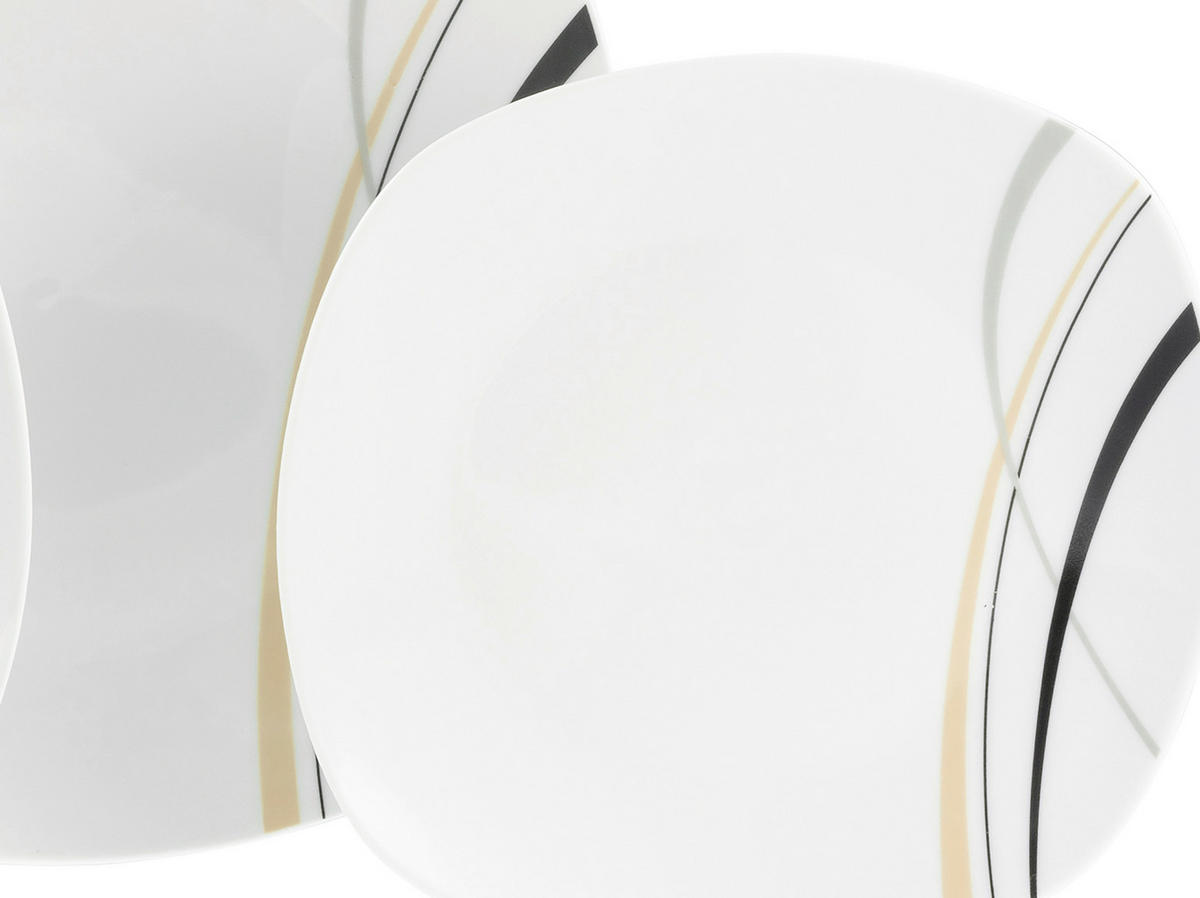 JEDÁLENSKÝ SERVIS, porcelán - biela, Trend, keramika - Creatable