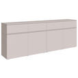 SIDEBOARD  220/80/40 cm 4 Schublade(n)  - Kaschmir/Silberfarben, Design, Holzwerkstoff/Kunststoff (220/80/40cm) - Xora
