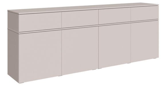 SIDEBOARD  220/80/40 cm 4 Schublade(n)  - Kaschmir/Silberfarben, Design, Holzwerkstoff/Kunststoff (220/80/40cm) - Xora