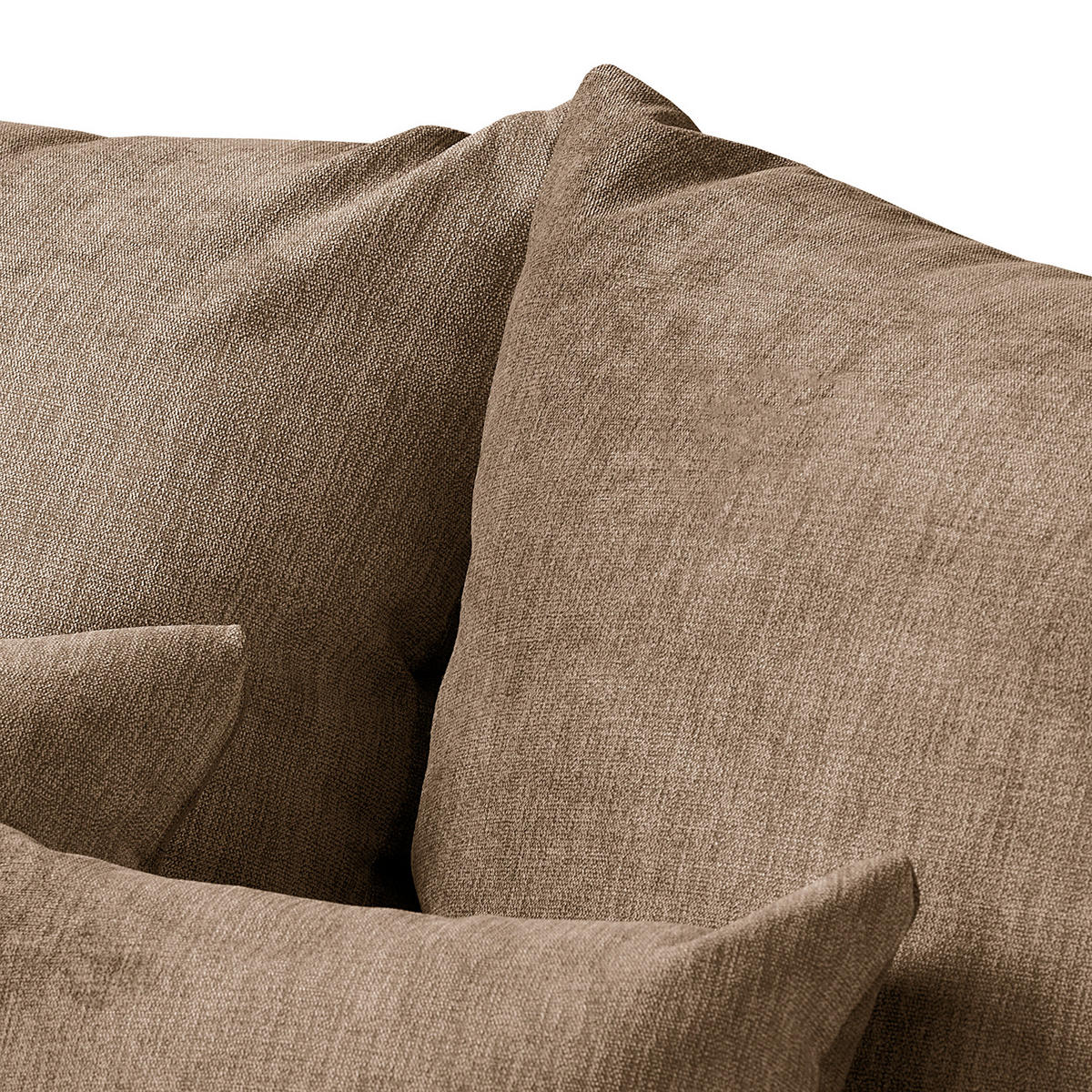 ECKSOFA Naomi Braun Mikrofaser Rückenkissen  - Schwarz/Braun, Design, Kunststoff/Textil (284/243cm) - P & B