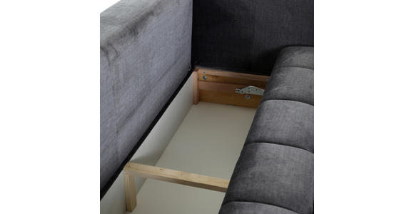 SCHLAFSOFA Flachgewebe Dunkelgrau - Dunkelgrau/Schwarz, KONVENTIONELL, Kunststoff/Textil (250/70/118cm) - Carryhome