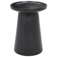 BEISTELLTISCH 50/50/48 cm Akazie vollmassiv Schwarz rund  - Schwarz, Design, Holz (50/50/48cm) - Carryhome