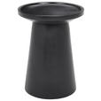 BEISTELLTISCH 50/50/48 cm Akazie vollmassiv Schwarz rund  - Schwarz, Design, Holz (50/50/48cm) - Carryhome