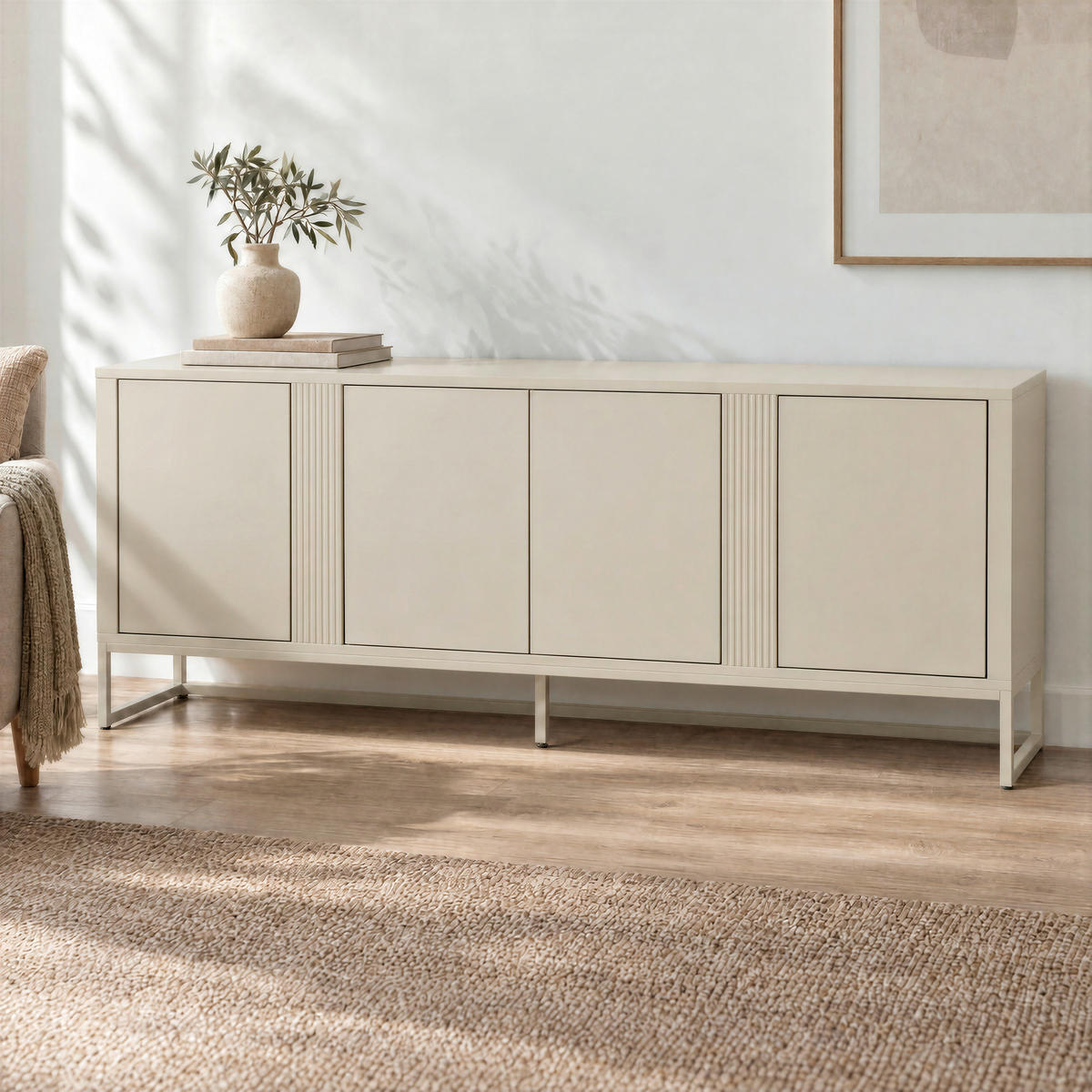 SIDEBOARD  180/75/40 cm  - Kaschmir, Trend, Holzwerkstoff/Metall (180/75/40cm) - Milino