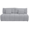 BOXSPRINGSOFA in Chenille Hellgrau  - Hellgrau/Schwarz, MODERN, Kunststoff/Textil (210/72/105cm) - Cantus
