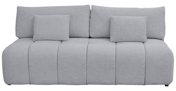 BOXSPRINGSOFA in Chenille Hellgrau  - Hellgrau/Schwarz, MODERN, Kunststoff/Textil (210/72/105cm) - Cantus