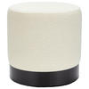 HOCKER in Metall, Textil, Holzwerkstoff Weiss  - Weiss/Schwarz, Trend, Holzwerkstoff/Textil (40/40/40cm) - Xora