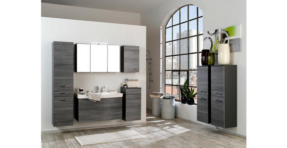 MIDISCHRANK 40/130/35 cm - Chromfarben/Eichefarben, Holzwerkstoff/Metall (40/130/35cm) - Xora