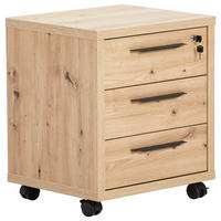 ROLLCONTAINER Eiche Artisan  - Anthrazit/Eiche Artisan, Design, Holzwerkstoff/Kunststoff (52/61/44cm) - Carryhome