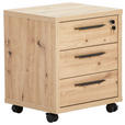 ROLLCONTAINER Eiche Artisan  - Anthrazit/Eiche Artisan, Design, Holzwerkstoff/Kunststoff (52/61/44cm) - Carryhome