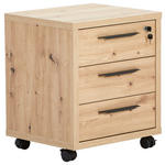 ROLLCONTAINER Eiche Artisan  - Anthrazit/Eiche Artisan, Design, Holzwerkstoff/Kunststoff (52/61/44cm) - Carryhome