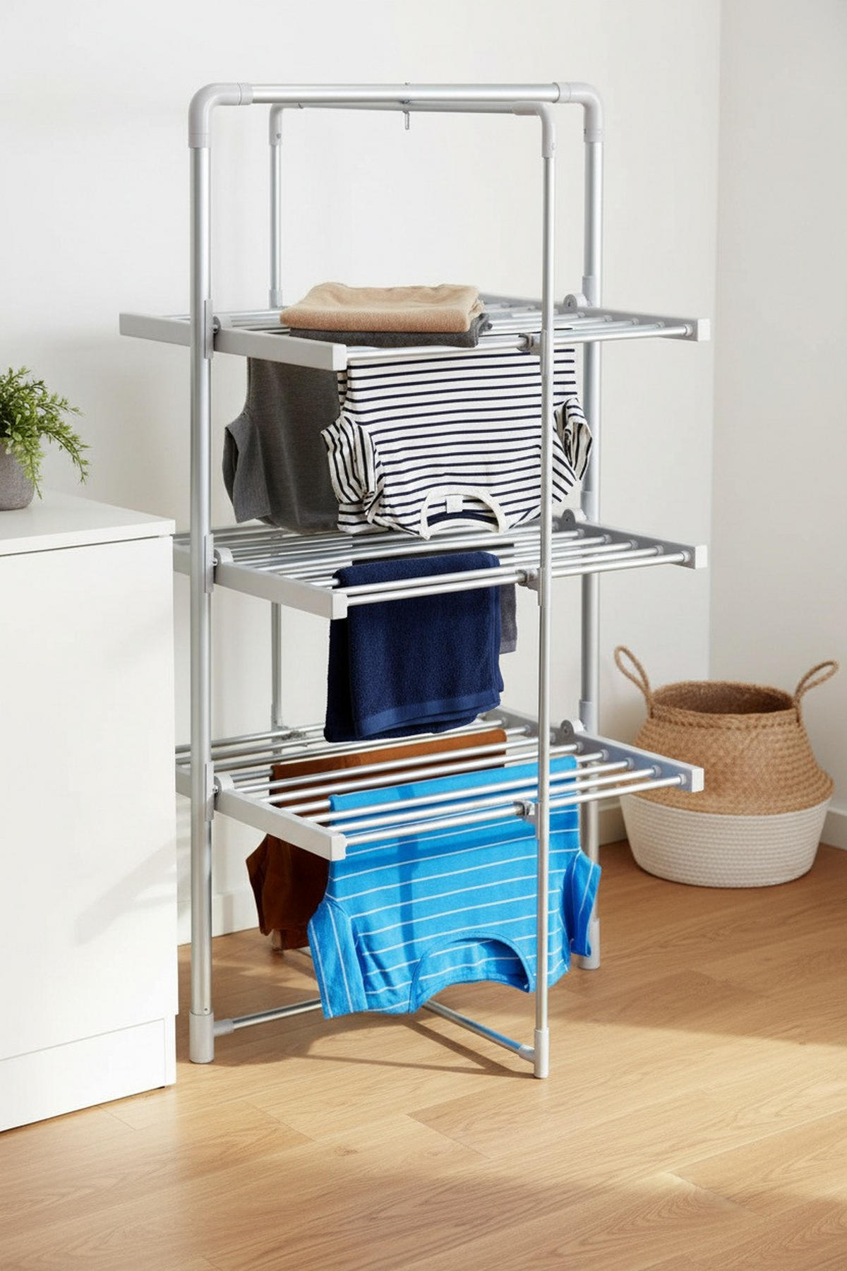 TURMWÄSCHETROCKNER 72/66.5/143 cm  - Hellgrau, Basics, Metall (72/66.5/143cm) - Dirt Devil