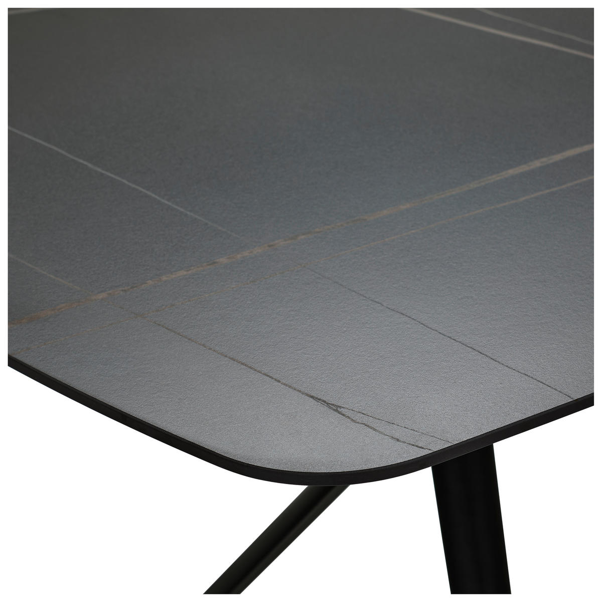 GARTENTISCH 180/90/75 cm Metall, Keramik oval  - Schwarz, Design, Keramik/Metall (180/90/75cm) - Dieter Knoll