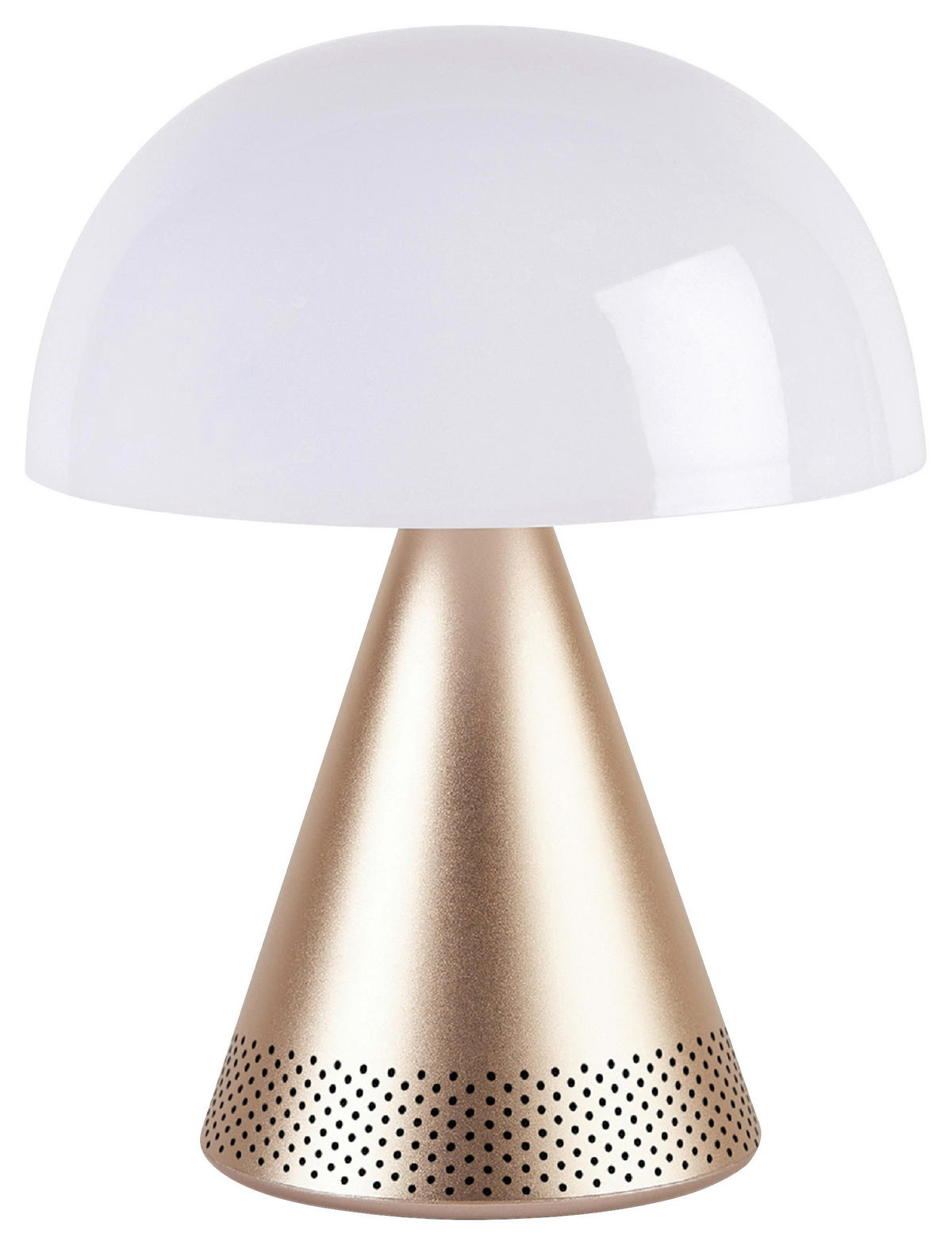 AKKU-TISCHLEUCHTE 14/17/14 cm   - Goldfarben, Design, Kunststoff/Metall (14/17/14cm)
