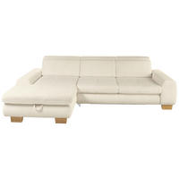 ECKSOFA Creme Cord  - Eiche Bianco/Creme, KONVENTIONELL, Holz/Textil (195/307cm) - SetOne by Musterring