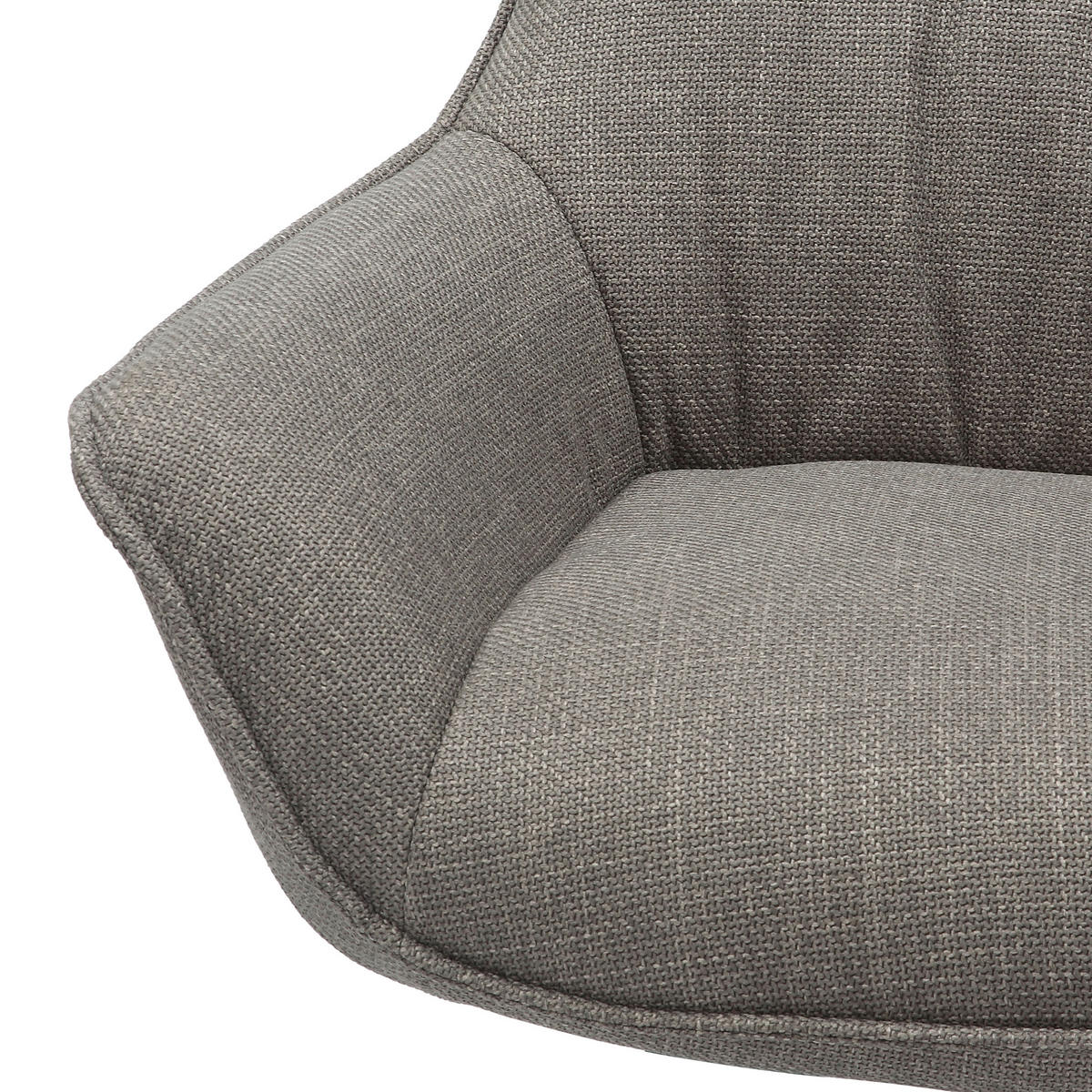 SESSEL in Struktur Taupe  - Taupe/Schwarz, MODERN, Textil/Metall (85/103/83cm) - Livetastic
