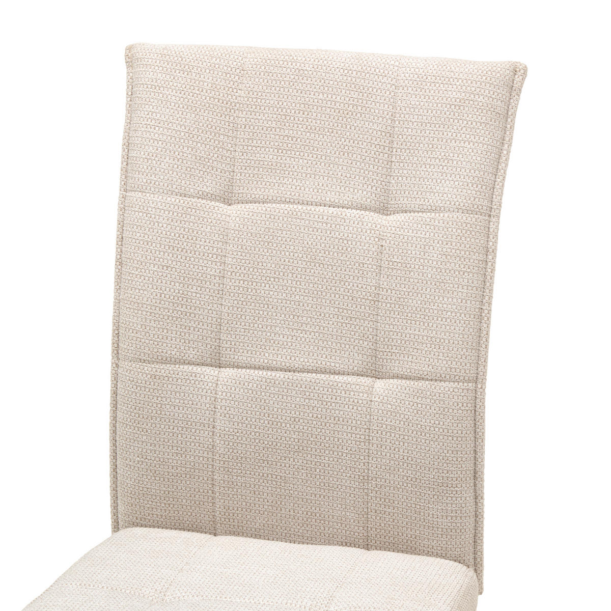 STUHL Mikrofaser Schwarz, Beige  - Beige/Schwarz, KONVENTIONELL, Textil/Metall (44/96/61cm) - MID.YOU
