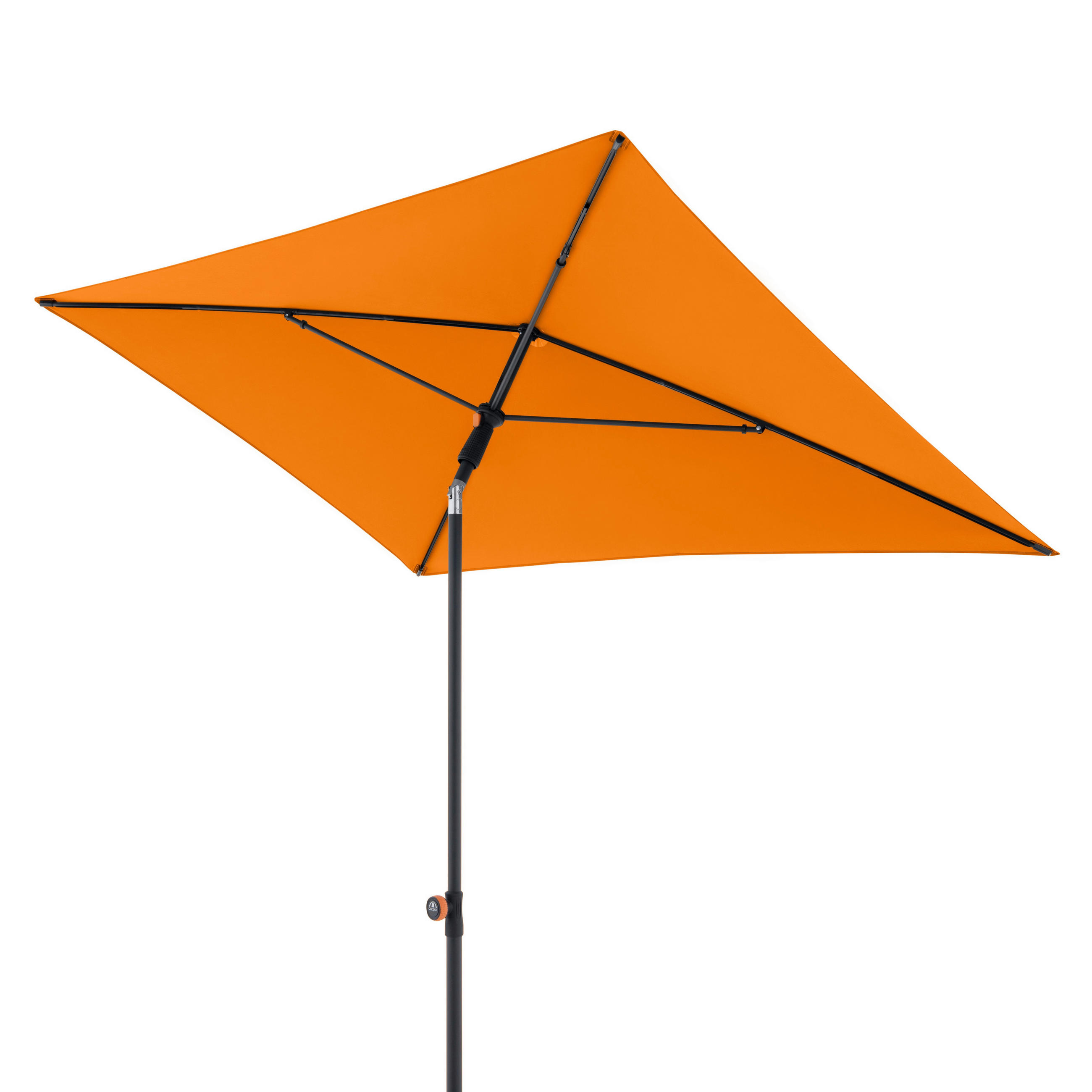SONNENSCHIRM  190/125 cm  - Anthrazit/Orange, Basics, Textil/Metall (190/125cm) - Doppler