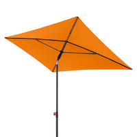 SONNENSCHIRM  190/125 cm  - Anthrazit/Orange, Basics, Textil/Metall (190/125cm) - Doppler