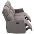 3-SITZER-SOFA Mikrofaser Grau  - Schwarz/Grau, KONVENTIONELL, Kunststoff/Textil (180/105/93cm) - Xora