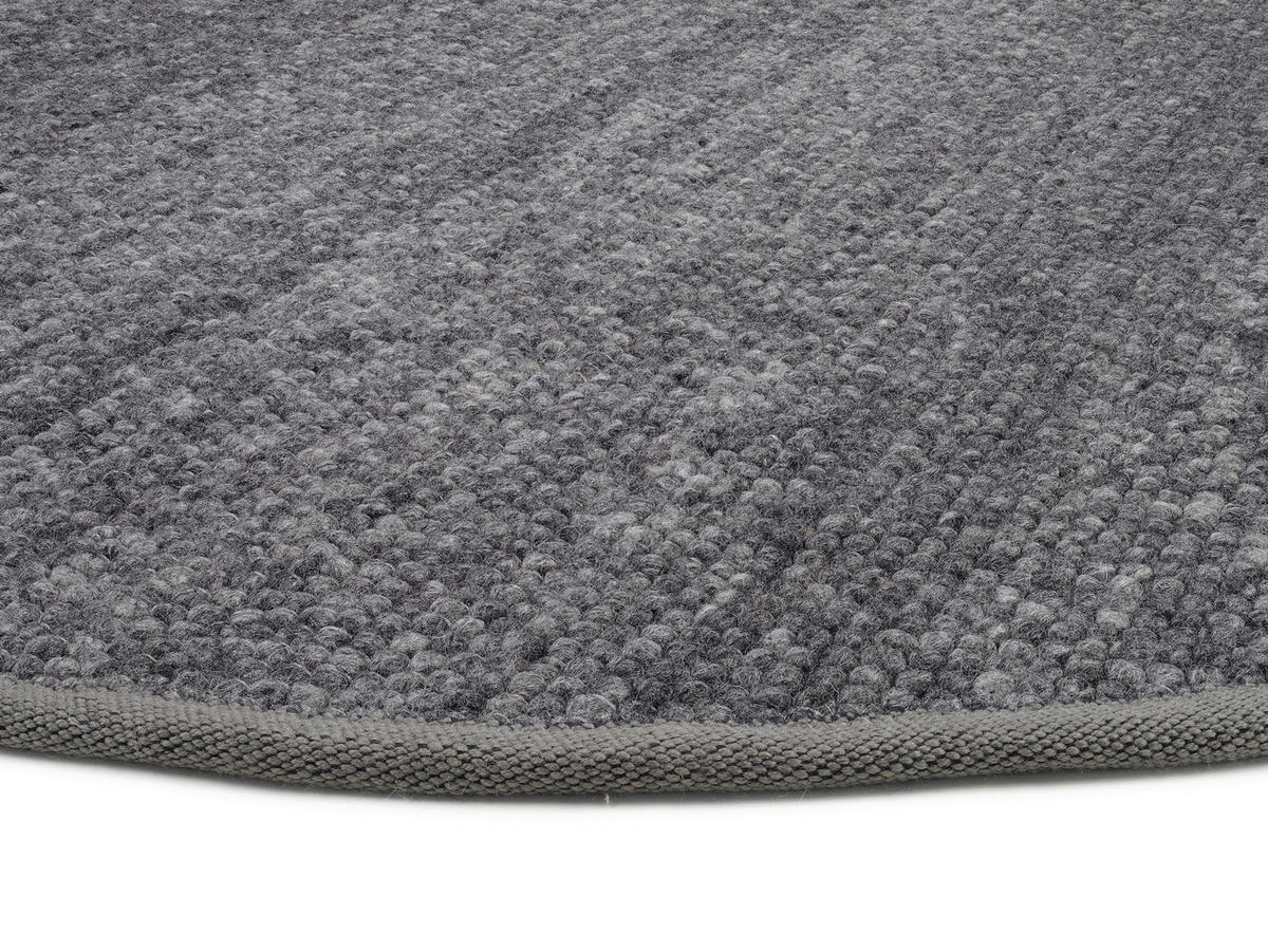 HANDWEBTEPPICH 250/250 cm Helsinki Anthrazit  - Anthrazit, Basics, Textil (250/250cm) - Linea Natura
