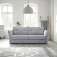 SCHLAFSOFA Webstoff Hellgrau  - Hellgrau/Schwarz, KONVENTIONELL, Kunststoff/Textil (220/89/104cm) - Carryhome